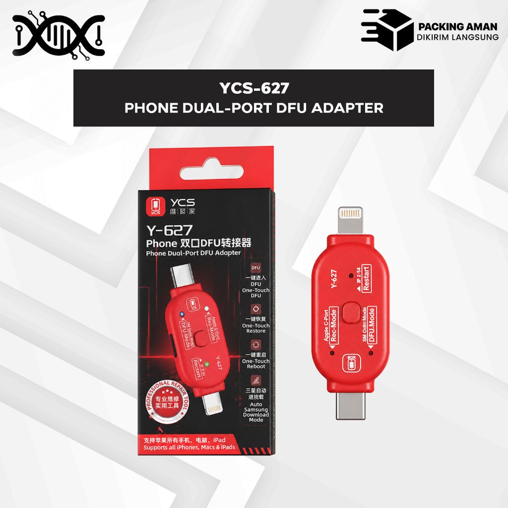 YCS Y-627 One Click DFU Flashing Tool - Alat Masuk Mode DFU Recovery Odin Restart Flash HP