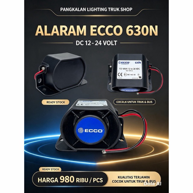 Alarm Speaker ECCO 630N DC 12-24 Volt