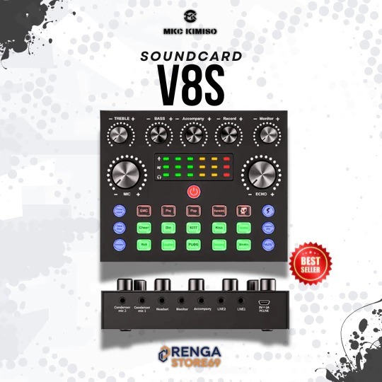 Soundcard V8S Souncar Bluetoot Audio Usb External Souncard V8S