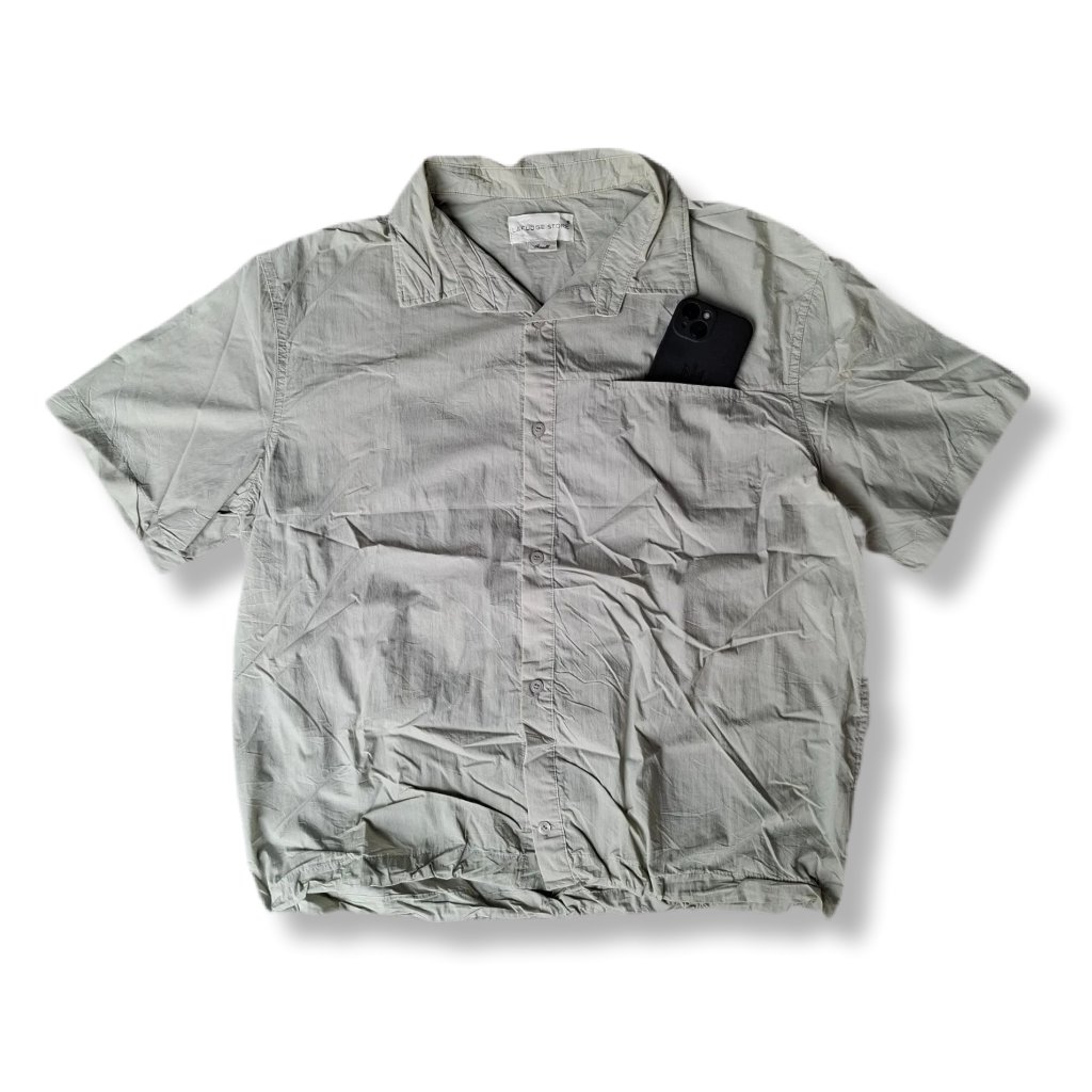 LAFUDGE STORE NYLON OVERSIZE SHIRT | KEMEJA| GS