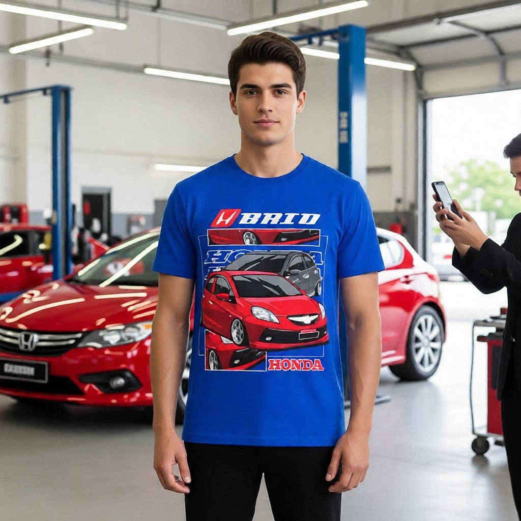 Kaos Baju Tshirt Custom Anak Cowok Cewek Dewasa Gambar Mobil Car Indonesia Honda Mobilio Brio BRV CR