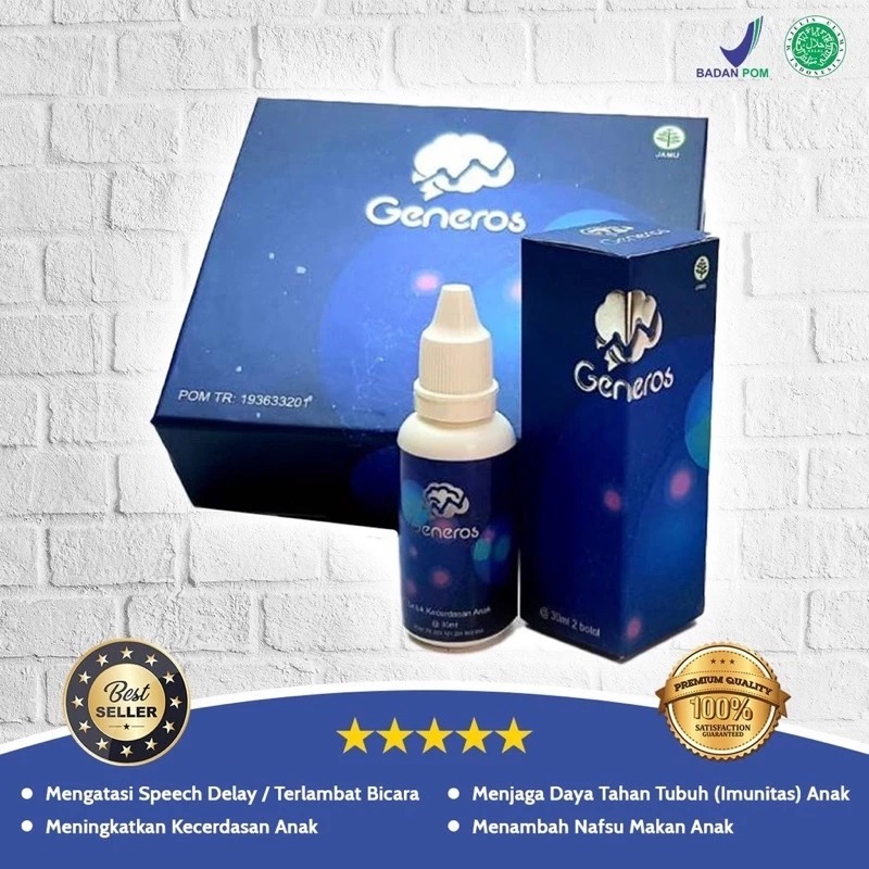 [BISA COD] Generos 1 Box Isi 2 Botol Vitamin Otak Anak 100% Original Ampuh Meningkatkan Kecerdasaan 
