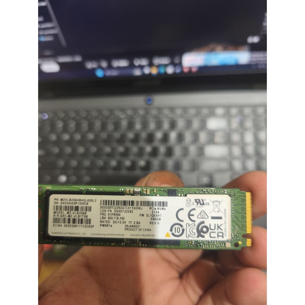 SSD NVME Samsung 256 GB Enclosure MTech