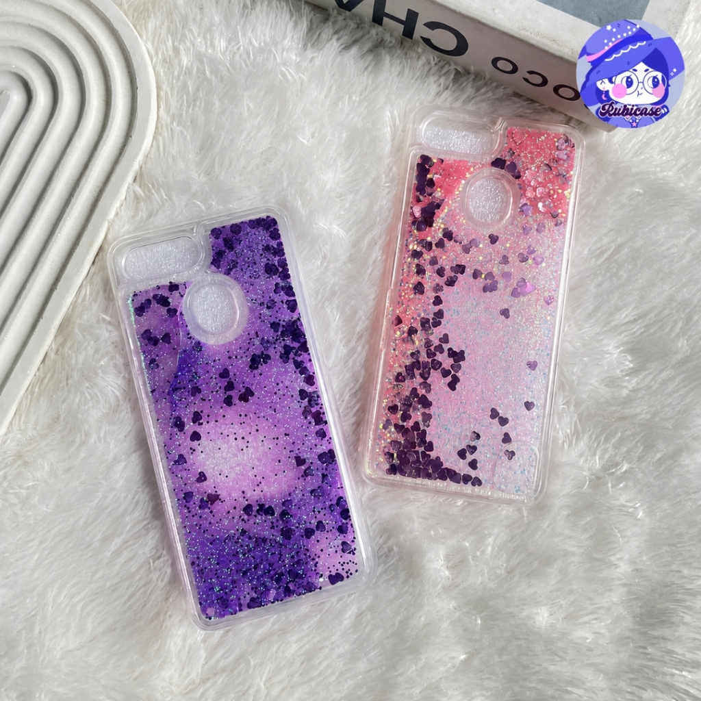 water glitter case oppo a52 a92 f11 f3 plus a15 a16
