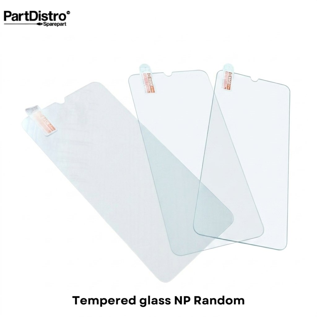 Tempered Glass  DIINAMI CLEAR  UNTUK OPPO / REALME ALL TYPE ( NON PACKING)
