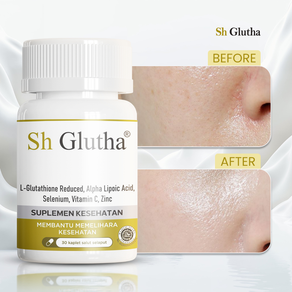 Sh Glutha 30 kapsul Antioksidan Whitening Booster Multivitamin Gluthathione