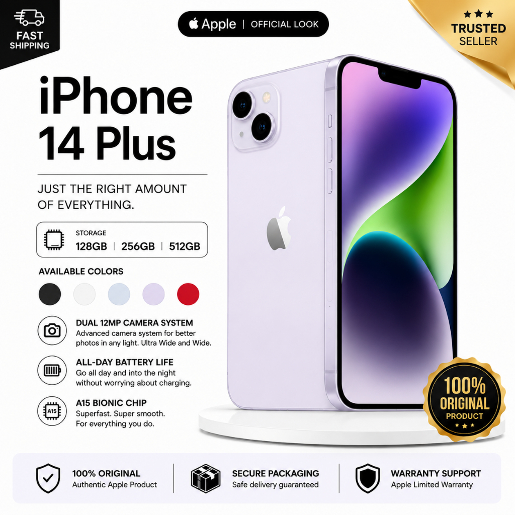 IPHONE 14 Plus SECOND ORIGINAL IPHONE 14 BEKAS MULUS FULLSET