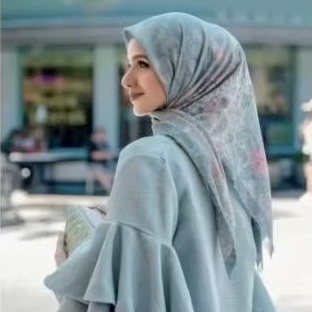 New ButtonScarves As Is The Dream Park Voal Square Tanpa Box - Jade