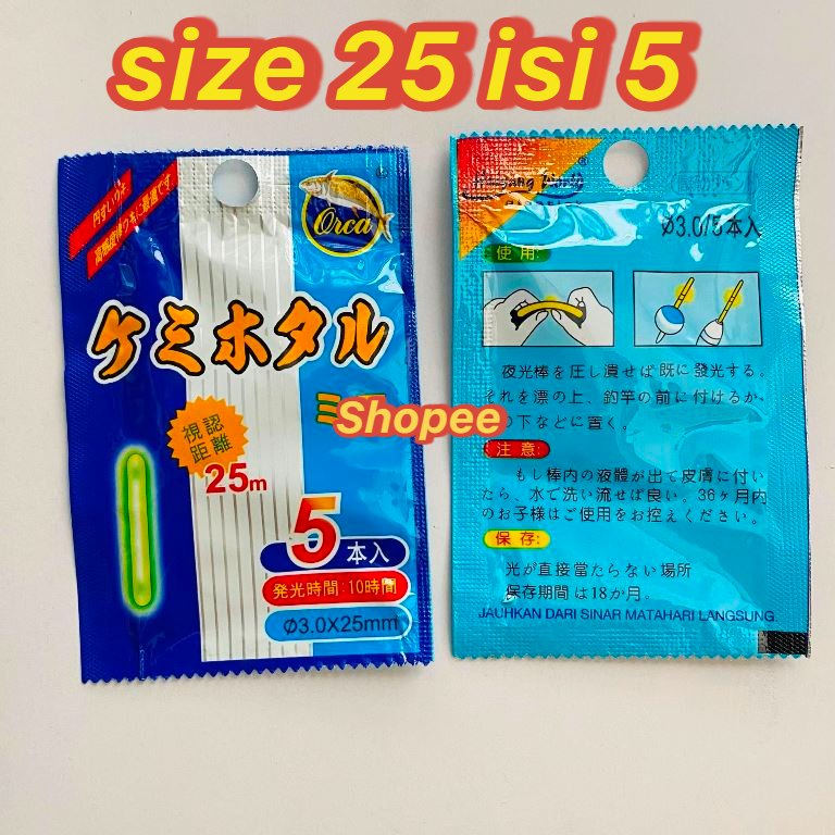 FOSFOR PANCING ORCA 25 ISI 5 / 2 - STARLITE LIGHT STICK FOSPOR POSPOR PANCING