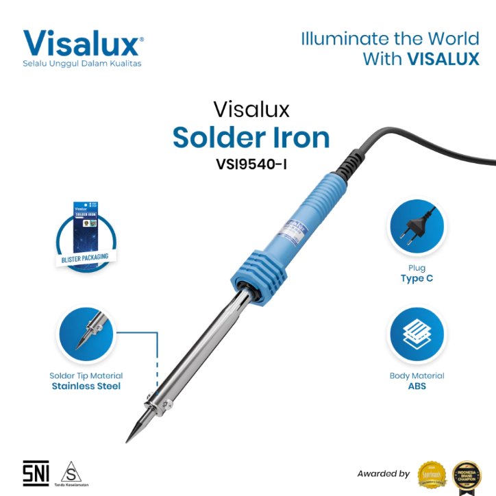 Visalux Solder Iron Stainless Steel 40W / Visalux Solder Listrik Pemanas Timah 40 Watt