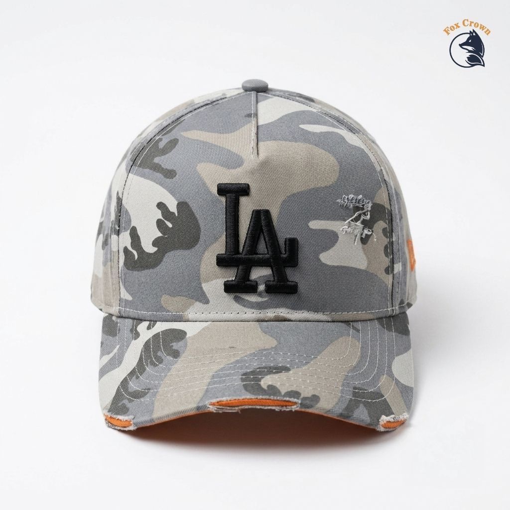 Topi Baseball Distro Semi Impor Cakop Besi/Gesper Besi Bordir LA Unisex New Era 9 Forty Bordir Premi