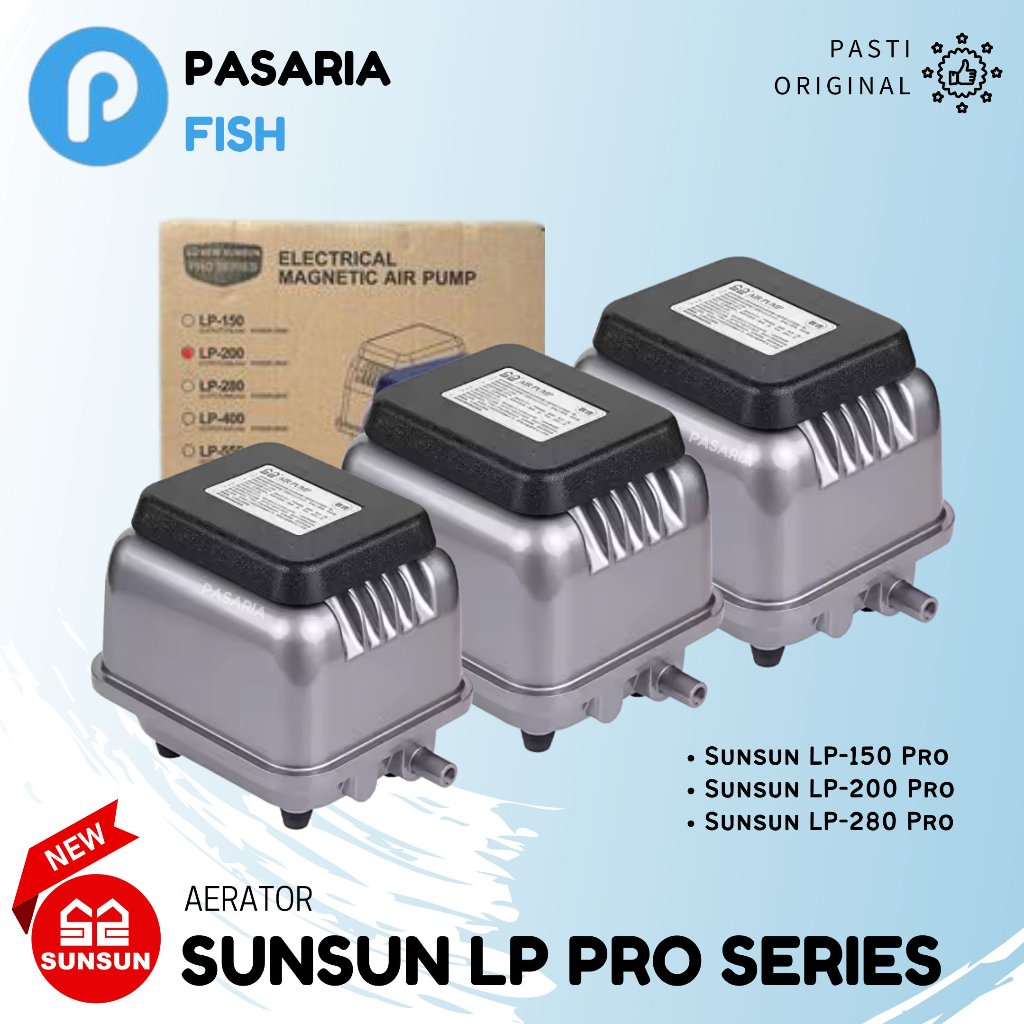 Aerator Kolam Sunsun LP150 LP200 LP280 PRO Hi Blow Pompa Udara Kapasitas Besar