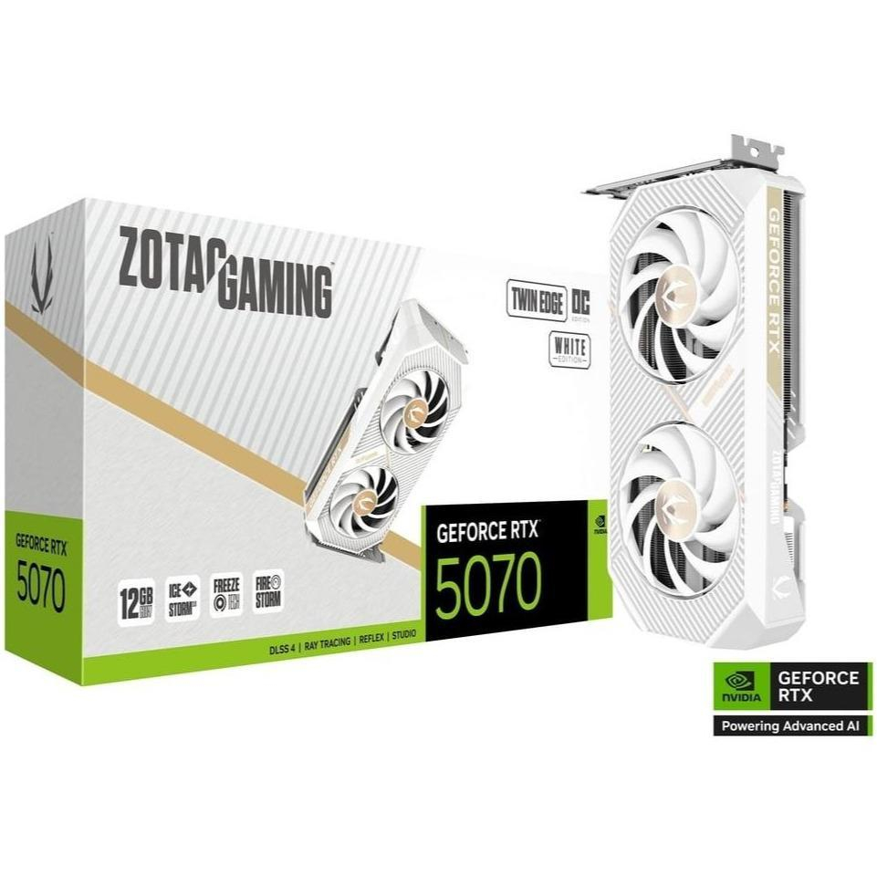 ZOTAC GAMING GEFORCE RTX 5070 TWIN EDGE OC WHITE EDITION 12GB GDDR7 ZT-B50700Q-10P