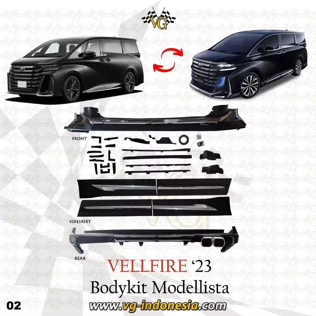BODYKIT MODELLISTA VELLFIRE 2024-2026 ADD ON BODY KIT VELLFIRE TERBARU