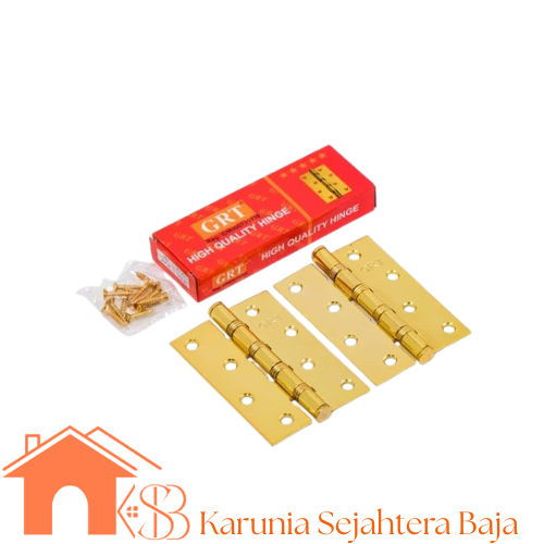 Engsel GRT Gold | Engsel Pintu Jendela 4" | GRT Engsel