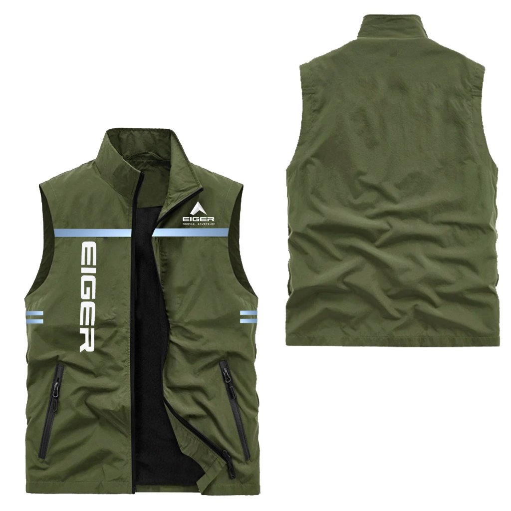 Rompi Scotlight Zipper Logo EIGER Pria Wanita Rompi Taslan Outdoor Eiger Murah Original