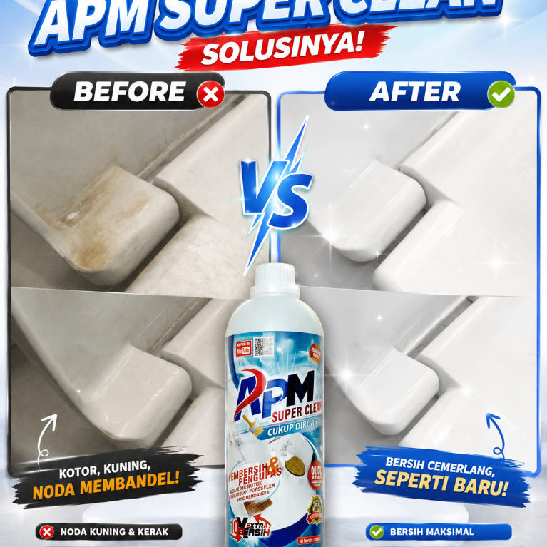 APM SUPER CLEAN PEMBERSIH KERAK KAMAR MANDI 250ml CP