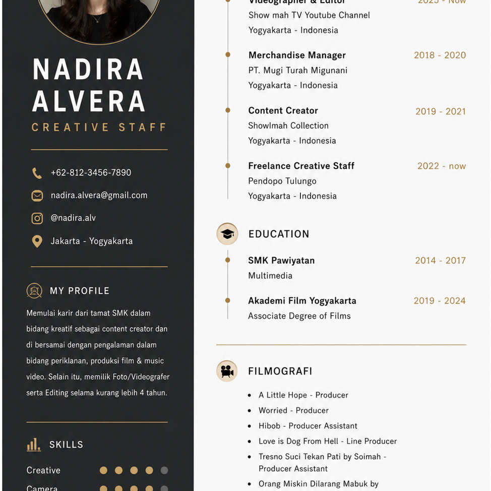 Desain CV Lowongan Kerja Custom