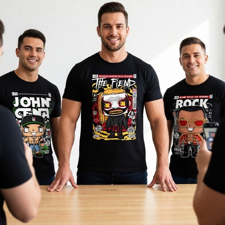 Kaos Baju Tshirt Custom Pria Wanita Anak Dewasa Custom WWE Smackdown John Cena Undertaker The Fiend 