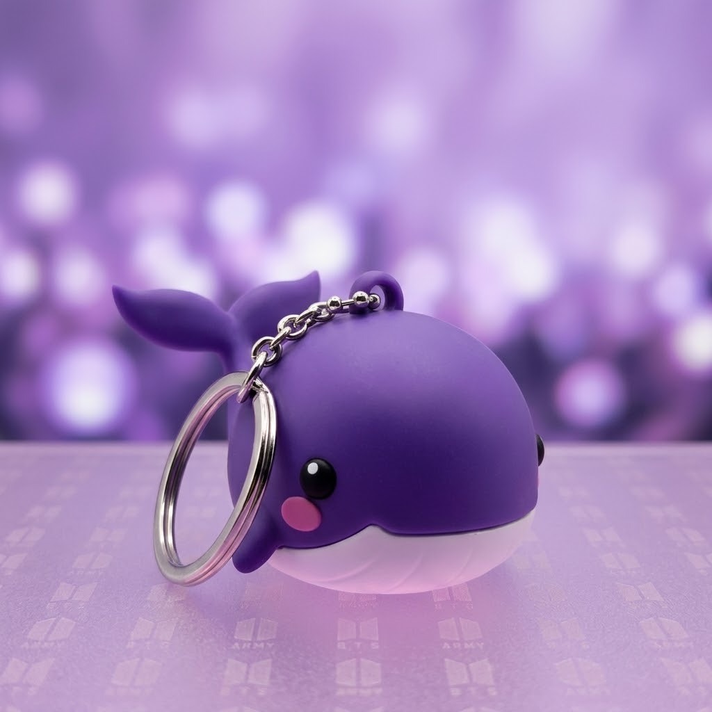 BTS Whale Keychain