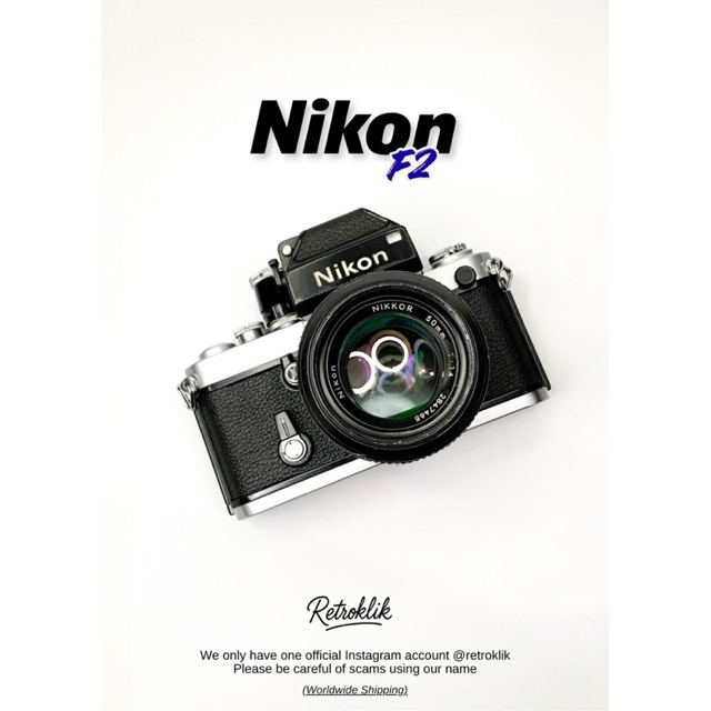 Kamera Film Analog Nikon F2 Lensa f1.4