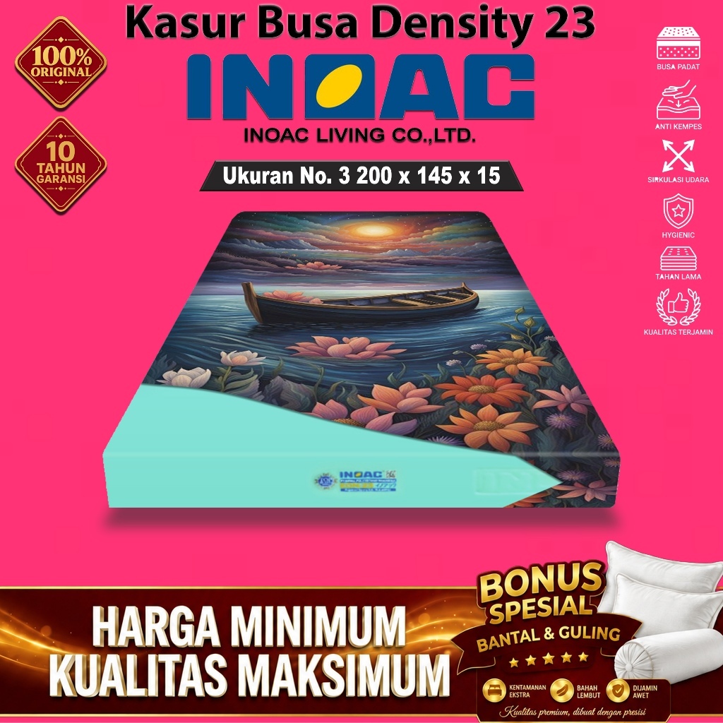 [ 200x145x15 ] Kasur Busa No. 3 INOAC EON D23 Garansi 10 Tahun