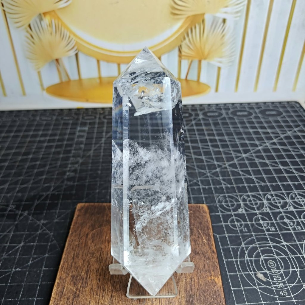 Natural Krystal Clear Quartz Double Point / DT (1) Asli Batu Alam