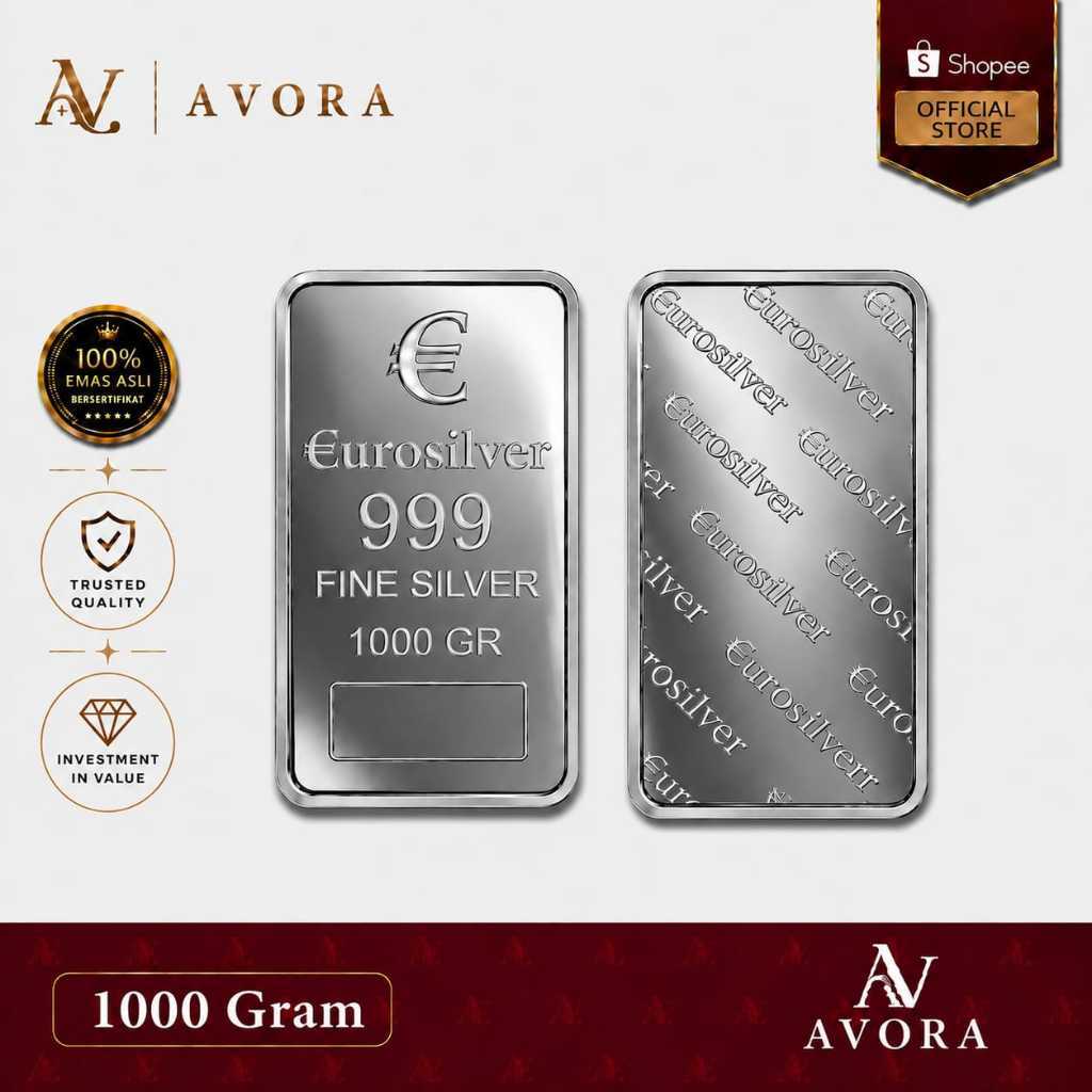Avora Perak Logam Mulia Eurosilver LM 1000 Gram Tahun 2026