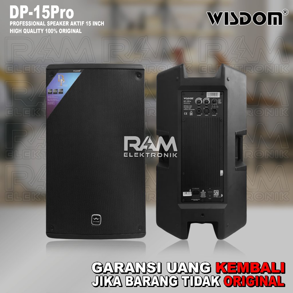 Speaker Aktif 15 Inch WISDOM DP15PRO | DP 15PRO | DP 15 PRO Original Harga 1 PCS