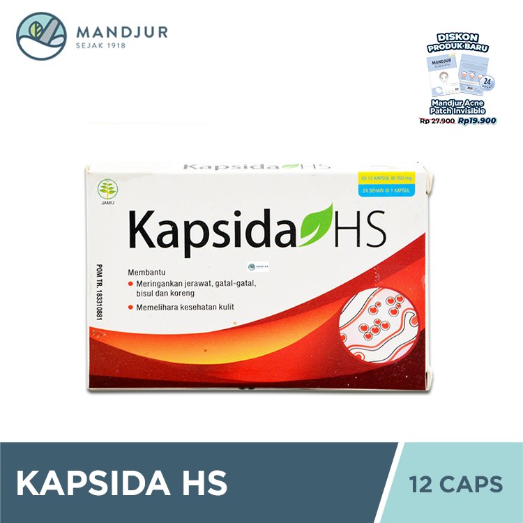 Kapsida HS 12 Kapsul - Obat Gatal dan Jerawat dengan Ekstrak Jintan Hitam