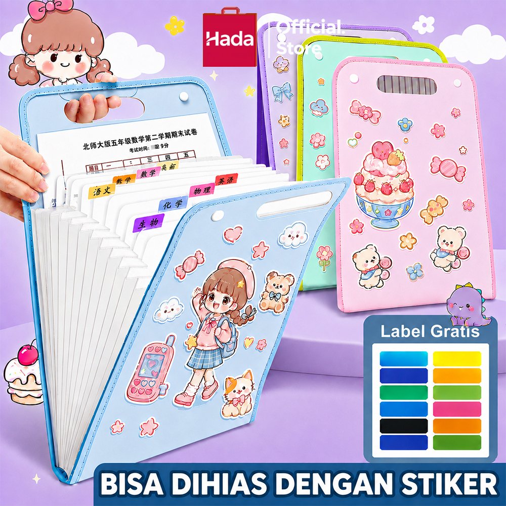 OHJIRI - Tas Dokumen/Tas File Handle Map File Clear Holder Anti Air Multi Layer Tas Dokumen A4