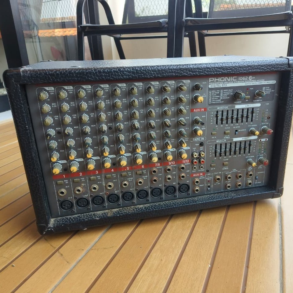 Power mixer phonic 1062 original. Minus efek mati modul d cabut.