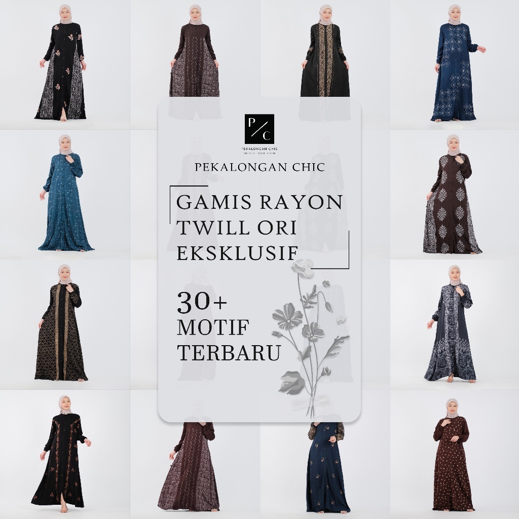 [BISA COD] GAMIS TWILL ORI MOTIF BATIK PEKALONGAN KEKINIAN TERBARU PREMIUM MURAH HOMEY DRESS MUSLIM 