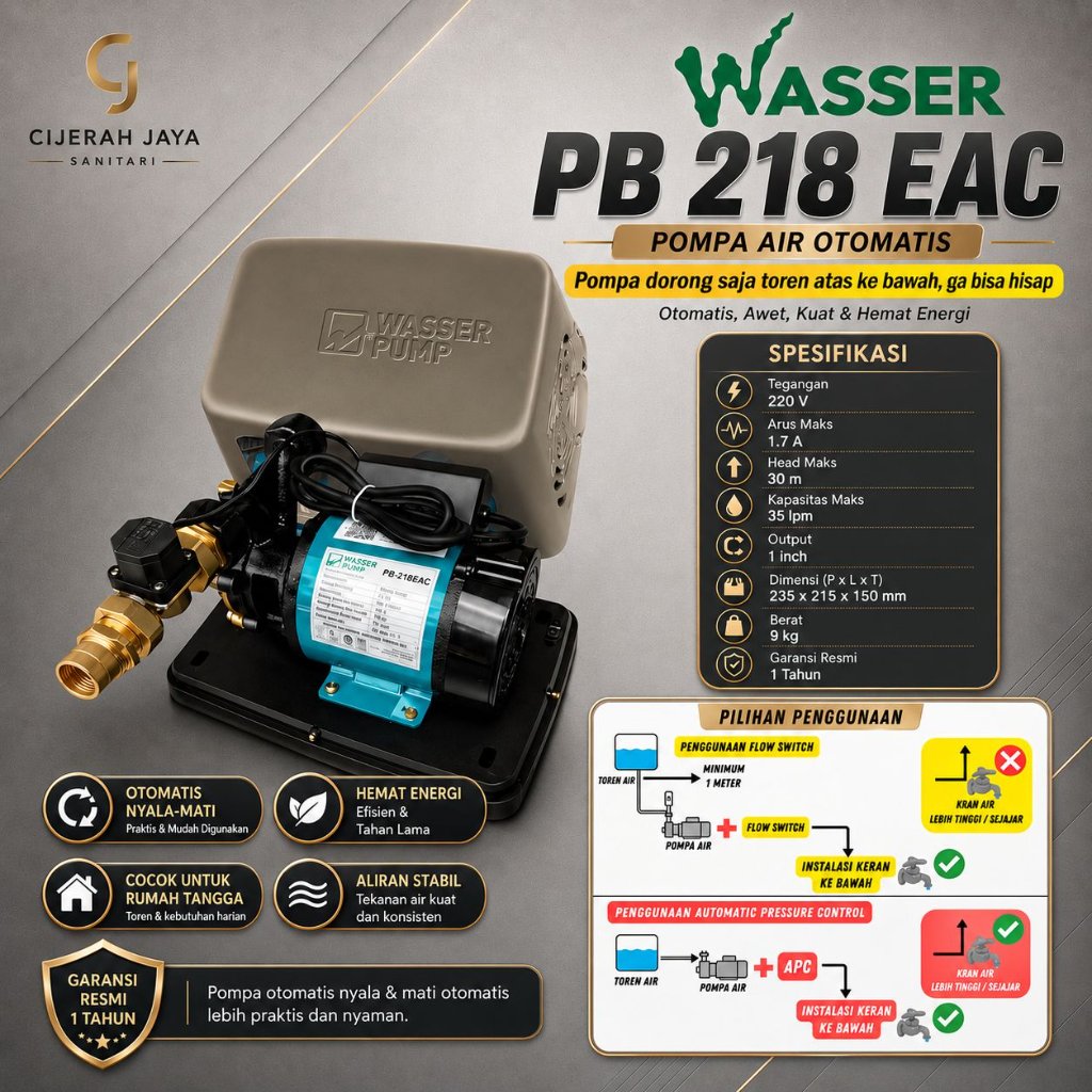 POMPA WASSER PB 218 EA Mesin Pompa Air Pendorong Wasser PB 218 EA Booster Pump Pompa Booster PB218EA