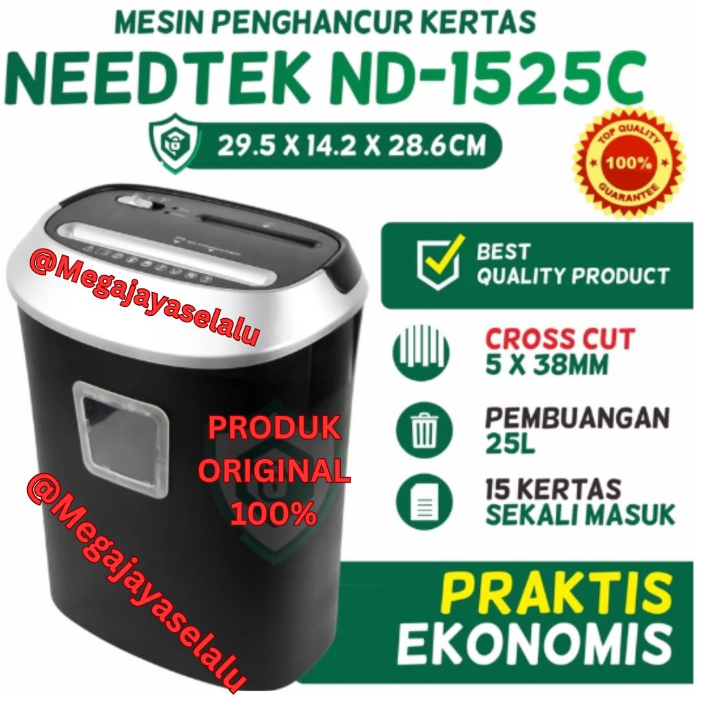 Mesin Penghancur Kertas/Paper Shredder Needtek ND-1525C / ND1525C