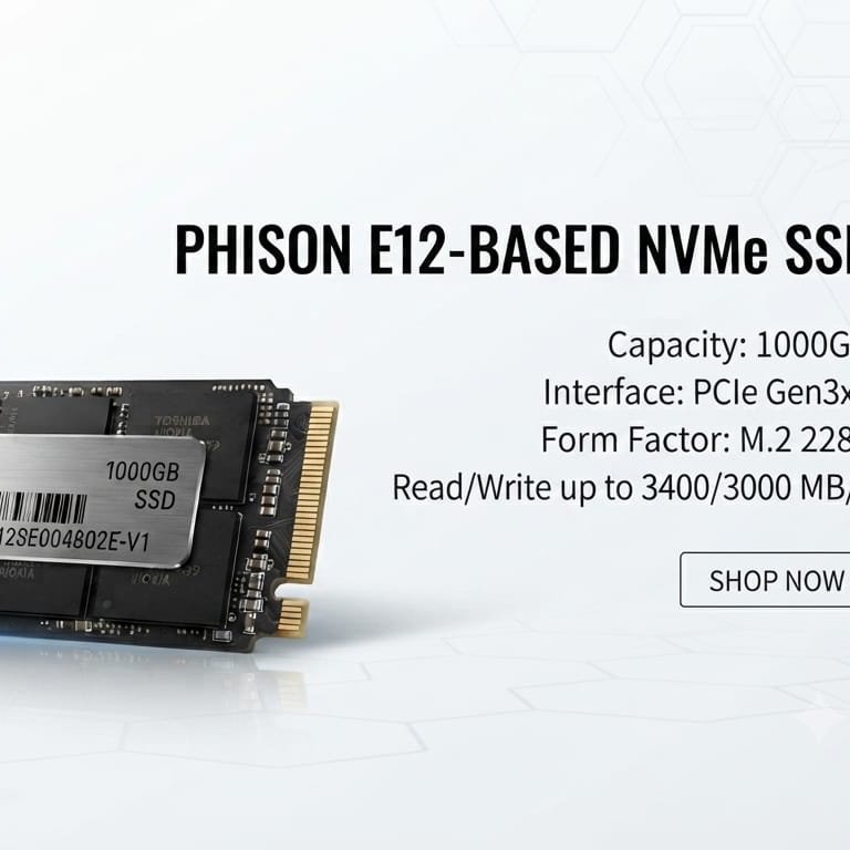 SSD NVMe M.2 1000GB (1TB) Phison E12 Controller – Performa Ngebut & Kapasitas Legah