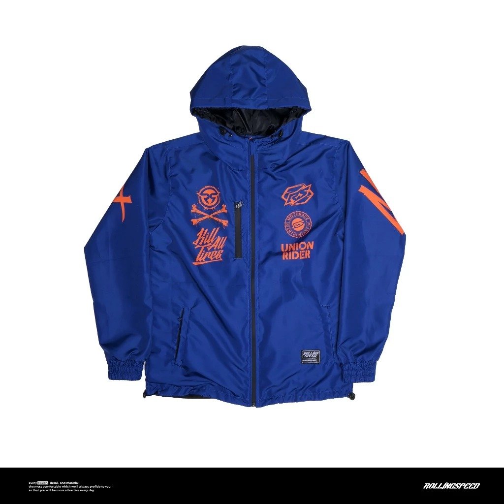 Rollingspeed - Jacket Windbreaker Crossmelt Red & Blue