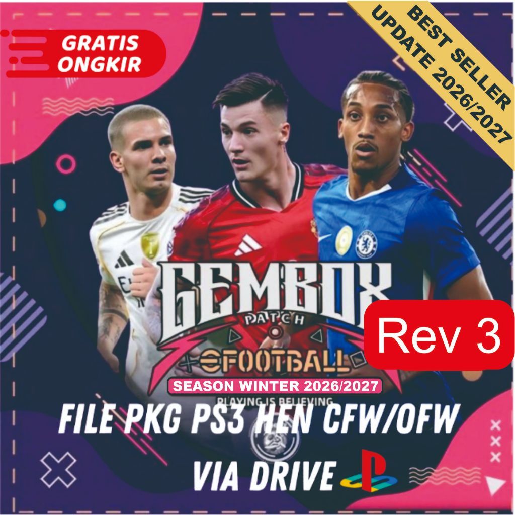 LINK UPDATE PES GAMEBOX PATCH GAME PS3 UPDATE TRANSFER TERBARU 2026/2027 - PKG FILE CFW HFW HEN ( TE