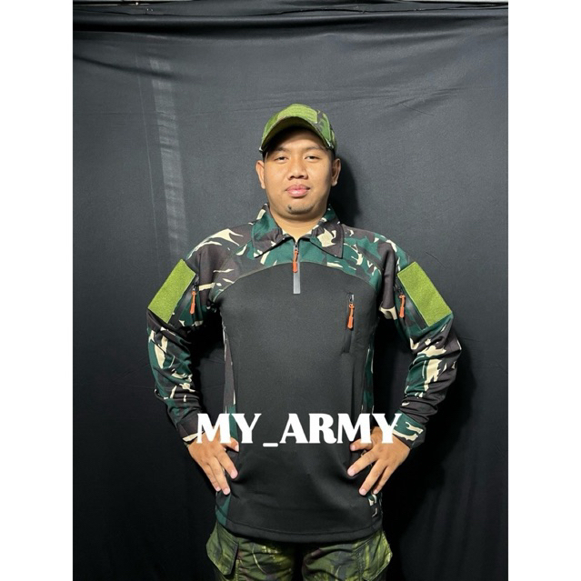 BAJU BDU SCUBA LENGAN PANJANG LORENG MALVINAS / BAJU BDU BAHAN SCUBA / KAOS BDU SCUBA /BAJU BDU SCUB