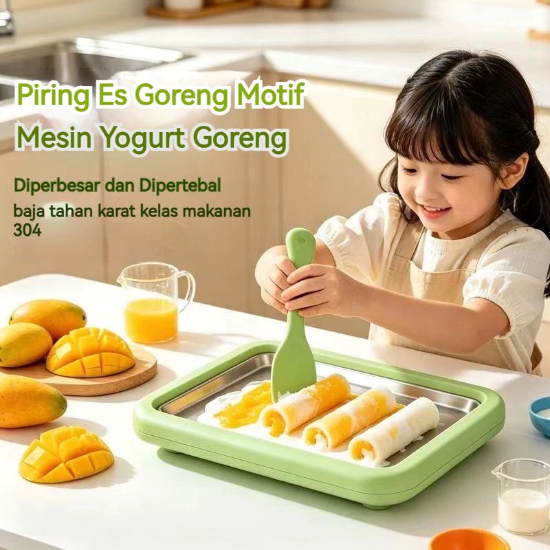 Ice Cream Roll Maker/Mini Mesin Es Krim Gulung DIY Tanpa Listrik/Alat Pembuat Es Krim Yogurt Goreng 