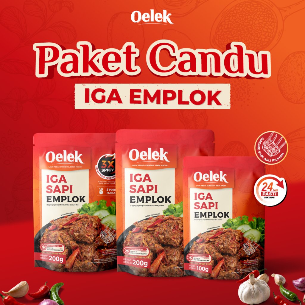 Oelek Paket Candu Iga Emplok - Iga Emplok / Iga Mercon / Iga Sambal / Oseng Iga