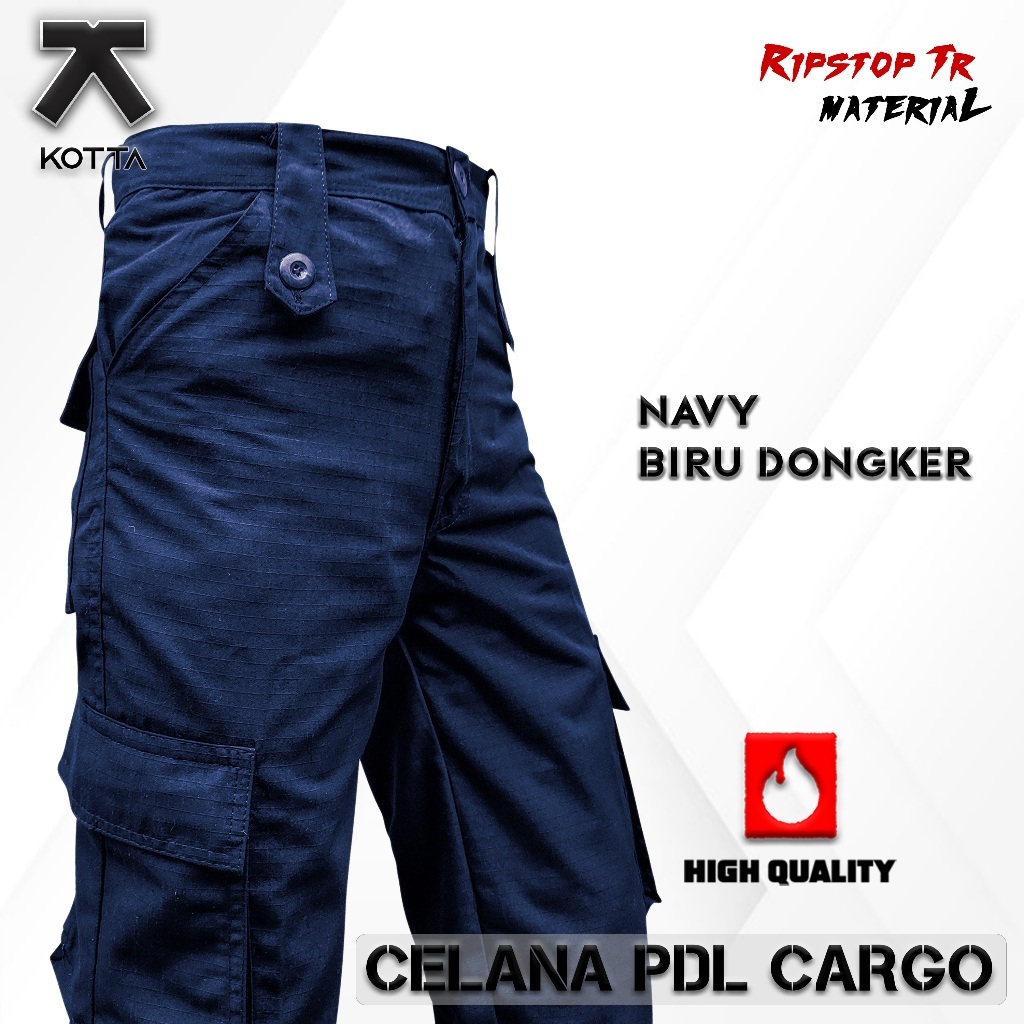 CELANA PDL NAVY BIRU DONGKER PANJANG CARGO LAPANGAN KERJA SATPAM DISHUB KERJA RIPSTOP PRIA WANITA