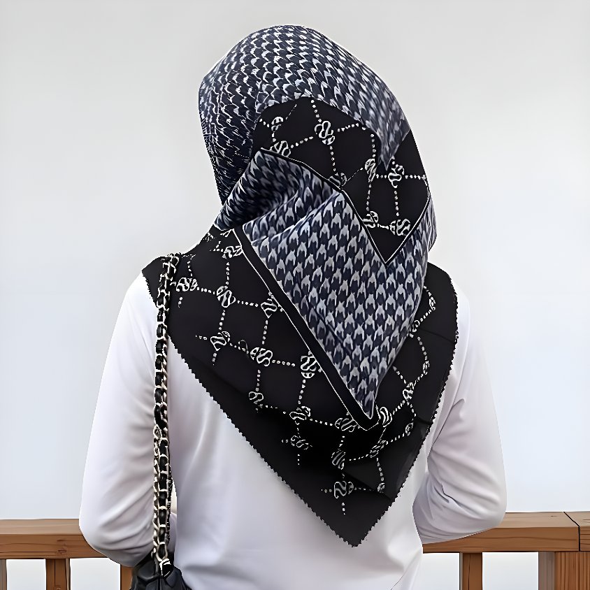 Motip Sisesa jorney hijab voal motif