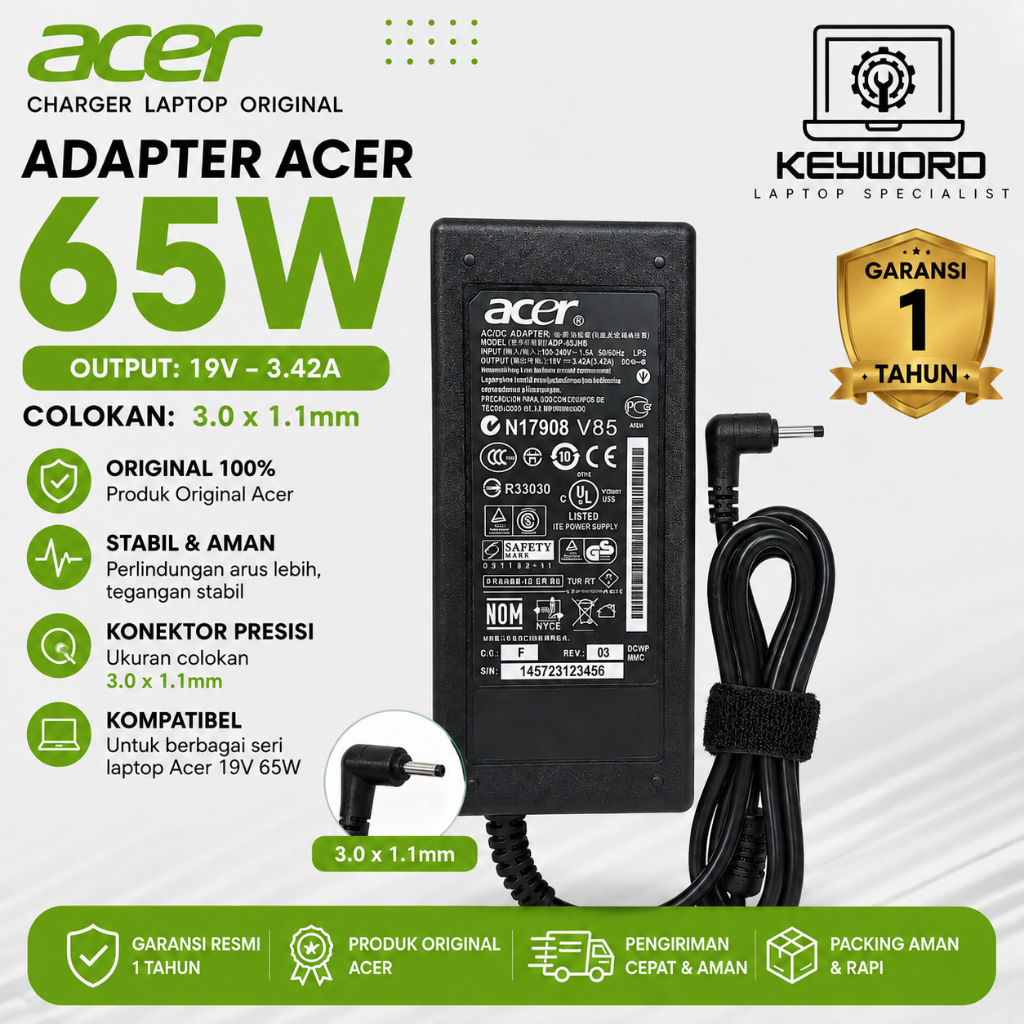 Adaptor Charger Acer Swift 7 SF713-51 SW713-51GNP