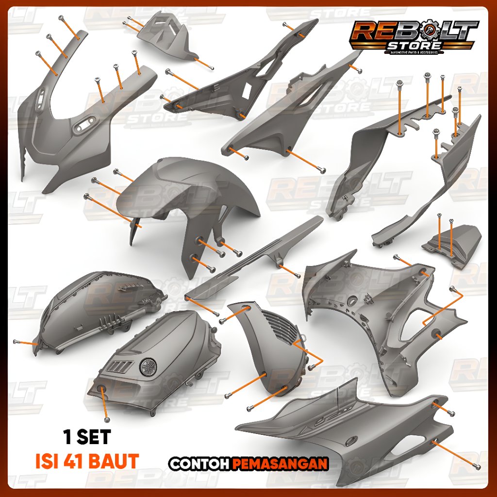 Baut Titanium Full Set Body Yamaha R15 V4 GR5 REBOLT