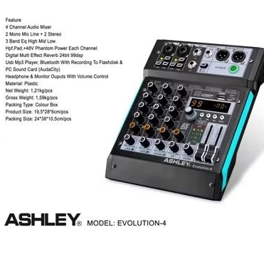 Mixer Ashley Evolution 4 NEW / evolution 4 Channel ashley original bluetooth