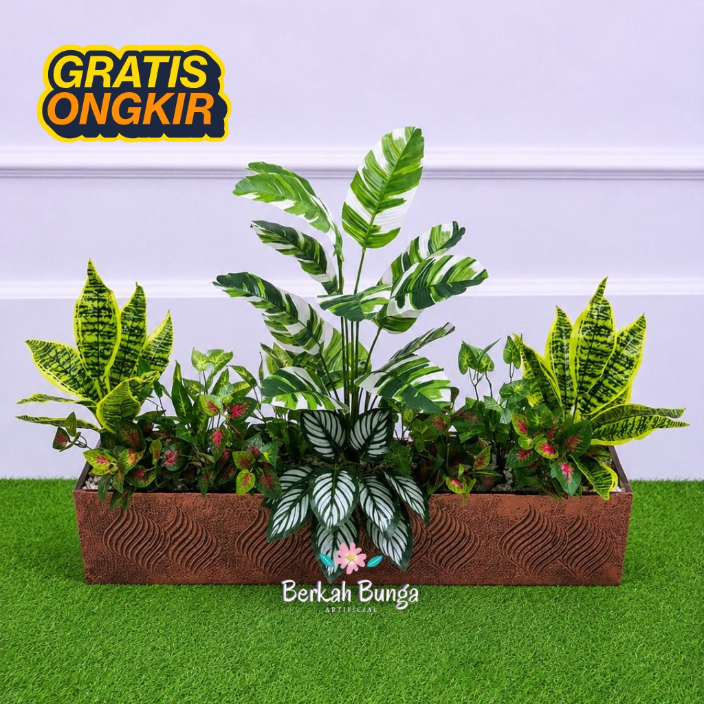 Partisi Daun Pisang Penyekat Ruangan Pot Partisi Bunga Hiasan Dekorasi Rumah Tanaman Hias Pembatas P
