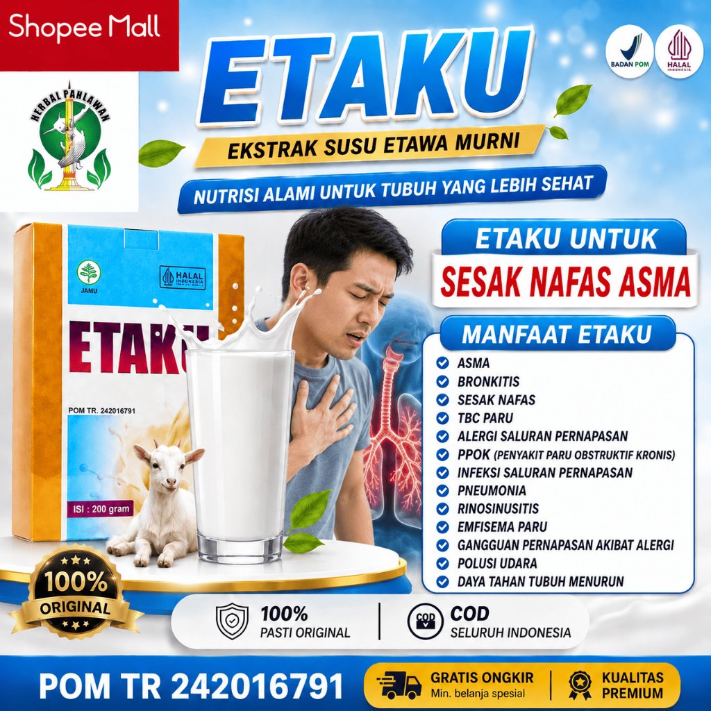 Susu Etawa Untuk Sesak Nafas Asma, Alergi Saluran Pernapasan, Infeksi Saluran Pernapasan - Walatra E