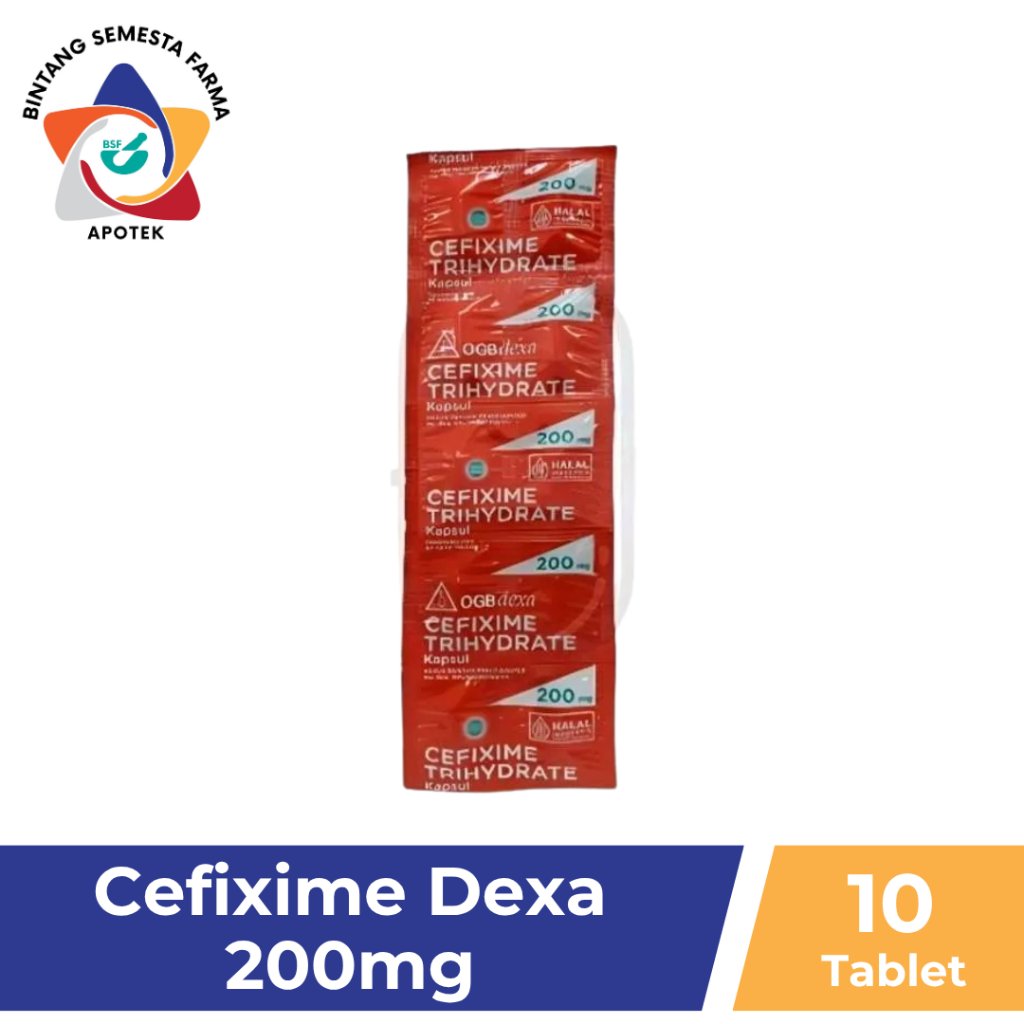 CEFIXIME GENERIK DEXA 200 MG 1 STRIP @ 10 KAPSUL