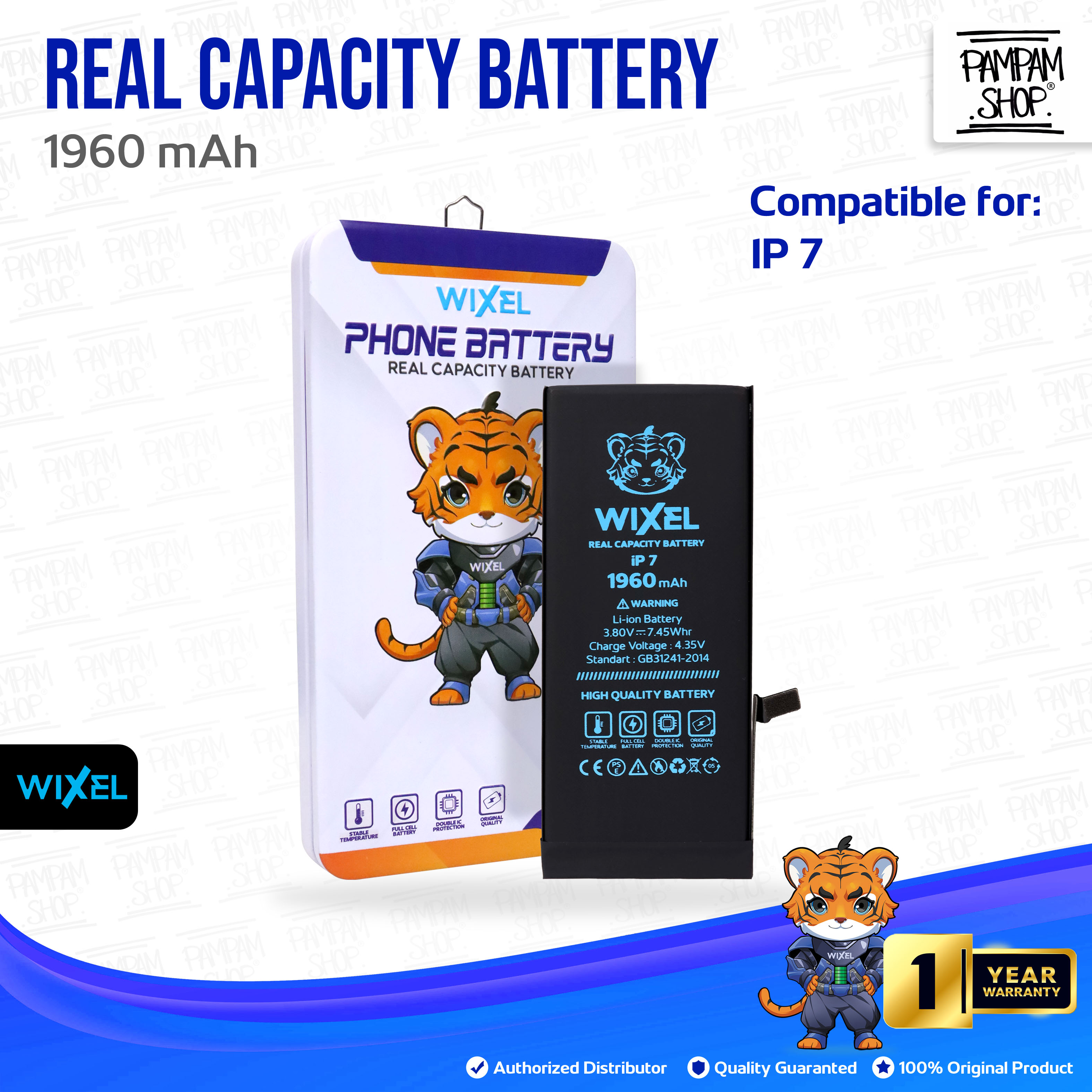 WIXEL Baterai Iphone 7 7G Batre Batrai Battery Dual Double Power HP Handphone Apple Ip Ori Original